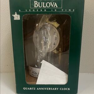 Bulova Gold and White Quartz Anniversary Wall Clock